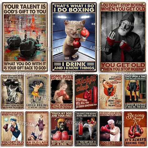 boxing metal tin decorative signs|vintage boxing metal tin signs .